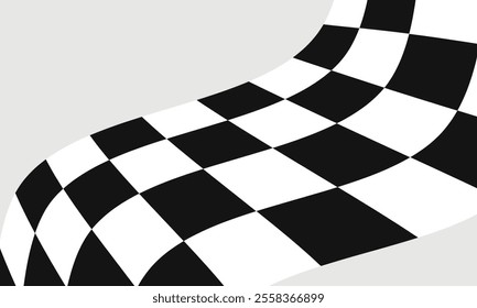 Racing flag canvas color background. Symbol marking start and finish. Vector illustration