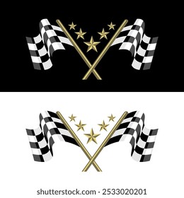 racing flag with checkered flags