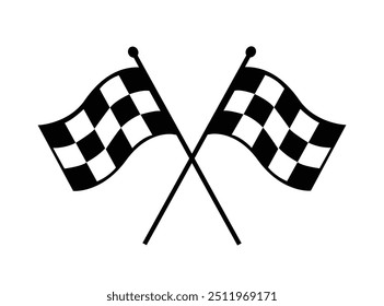 Bandera de carreras. Ilustración vectorial de bandera a cuadros