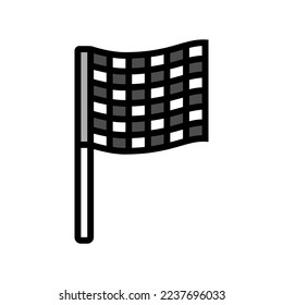 racing flag color icon vector. racing flag sign. isolated symbol illustration