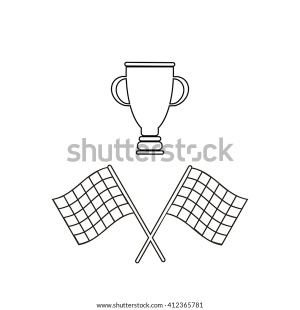 racing flag and cup
winner