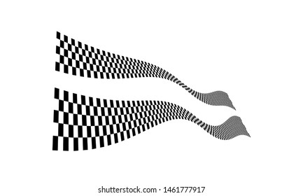 Racing flag Design Template. Race flag Design Vector. Speed Flag Simple Design Illustration Vector.