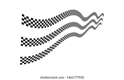 Racing flag Design Template. Race flag Design Vector. Speed Flag Simple Design Illustration Vector.