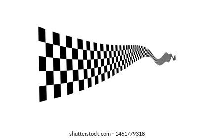 Racing flag Design Template. Race flag Design Vector. Speed Flag Simple Design Illustration Vector.