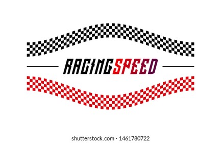 Racing flag Design Template. Race flag Design Vector. Speed Flag Simple Design Illustration Vector.