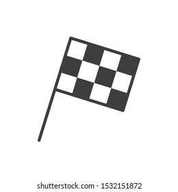 Racing flag design, Winner competition success sport achievement leadership and challenge theme Vector illustration