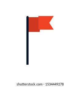 Racing flag design, Winner competition success sport achievement leadership and challenge theme Vector illustration
