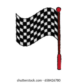 racing flag draw illustration