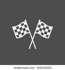 Racing flag flat vector icon