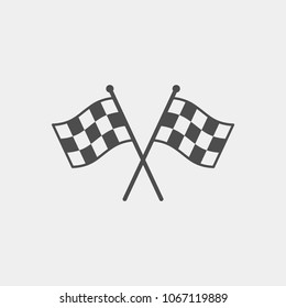 Racing flag flat vector icon