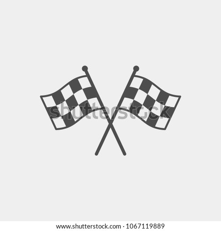 Racing flag flat vector icon