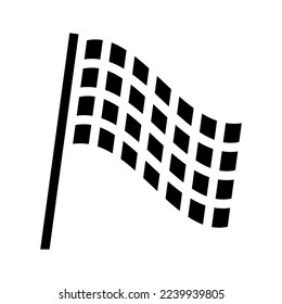 racing flag glyph icon vector. racing flag sign. isolated symbol illustration