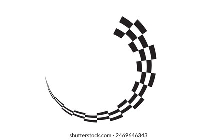Racing flag graphic design element template vector illustration. isolated on white background. EPS 10