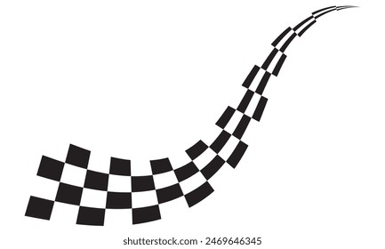Racing Flag Grafikdesign Element Vorlage Vektorillustration. isoliert auf weißem Hintergrund. EPS 10