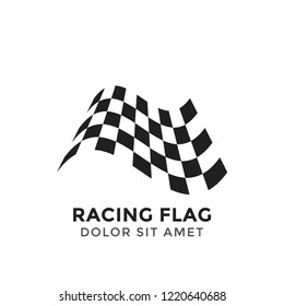 Racing flag graphic design template vector illustration