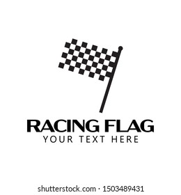 Racing flag graphic design template vector isolated