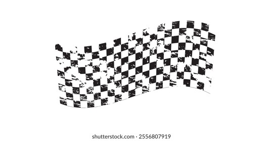 Racing flag grunge design of vector car racing sports, car rally and motocross. eps10