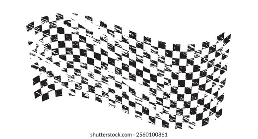 Racing flag grunge design of vector car racing sports, car rally and motocross. eps10