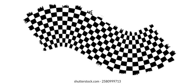 Racing flag grunge design of vector car racing sports, car rally and motocross. eps10