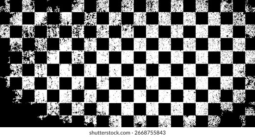 Racing flag grunge design of vector car race sport, auto rally and motocross. Eps 10