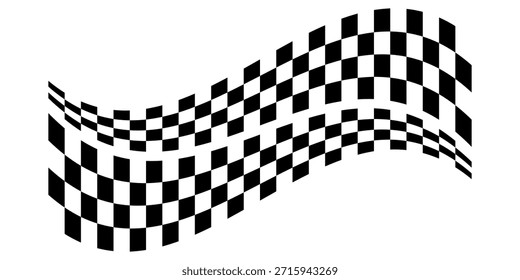 Racing flag grunge design of vector car race sport, auto rally and motocross.