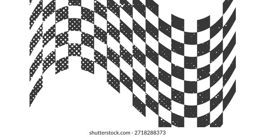 Corrida bandeira grunge design de vetor carro corrida esporte, rally auto e motocross.