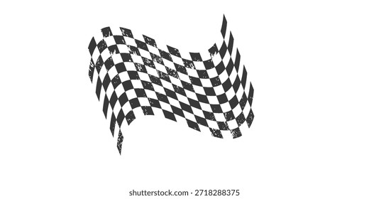 Corrida bandeira grunge design de vetor carro corrida esporte, rally auto e motocross.