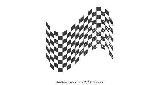 Corrida bandeira grunge design de vetor carro corrida esporte, rally auto e motocross.