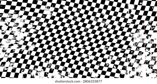 Racing flag grunge design of vector car racing sports, car rally and motocross. eps10