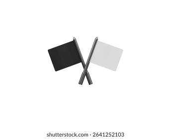 racing flag icon 3d illustration render
