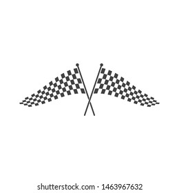 racing flag icon of automotif illustration vector template