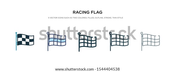 racing\
flag icon in different style vector illustration. two colored and\
black racing flag vector icons designed in filled, outline, line\
and stroke style can be used for web, mobile,\
ui