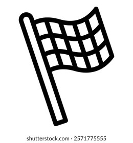 Racing Flag Icon Element For Design