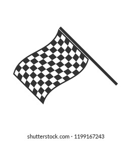 Racing Flag. Icon Flat