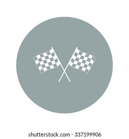 racing flag icon. Flat design style eps 10