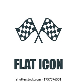 Racing flag Icon. Flat illustration isolated vector sign symbol