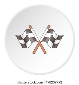 Racing flag icon. Flat illustration of racing flag vector icon for web