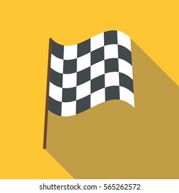 Racing flag icon. Flat illustration of racing flag vector icon for web design