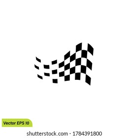 racing flag icon illustration logo template