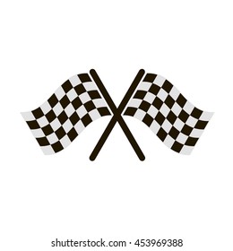Racing flag icon isolated on white background. Vector illustration