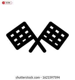 racing flag icon isolated sign symbol vector illustration - high quality black style vector icons
