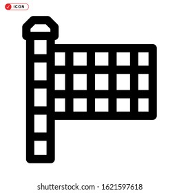 racing flag icon isolated sign symbol vector illustration - high quality black style vector icons
