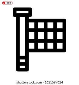 racing flag icon isolated sign symbol vector illustration - high quality black style vector icons
