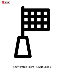 racing flag icon isolated sign symbol vector illustration - high quality black style vector icons
