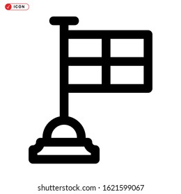 racing flag icon isolated sign symbol vector illustration - high quality black style vector icons
