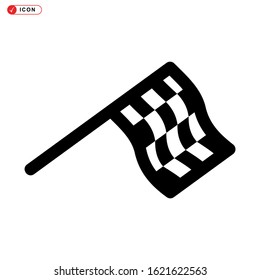 racing flag icon isolated sign symbol vector illustration - high quality black style vector icons
