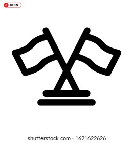 racing flag icon isolated sign symbol vector illustration - high quality black style vector icons
