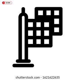 racing flag icon isolated sign symbol vector illustration - high quality black style vector icons

