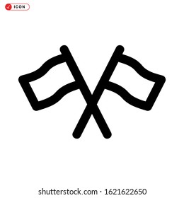 racing flag icon isolated sign symbol vector illustration - high quality black style vector icons
