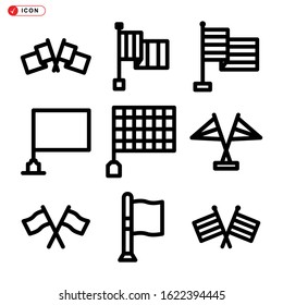 racing flag icon isolated sign symbol vector illustration - Collection of high quality black style vector icons
